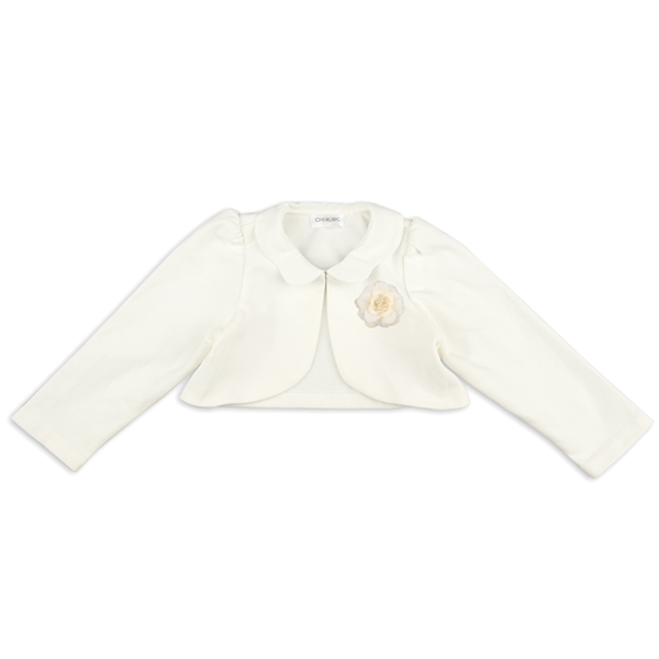 【SALE】[ベビー]ジャケット　コサージュ付き　ホワイト ホワイト 80cm