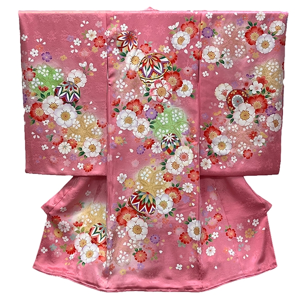 【お取り寄せ】女児祝着　蘭―２２２ ピンク