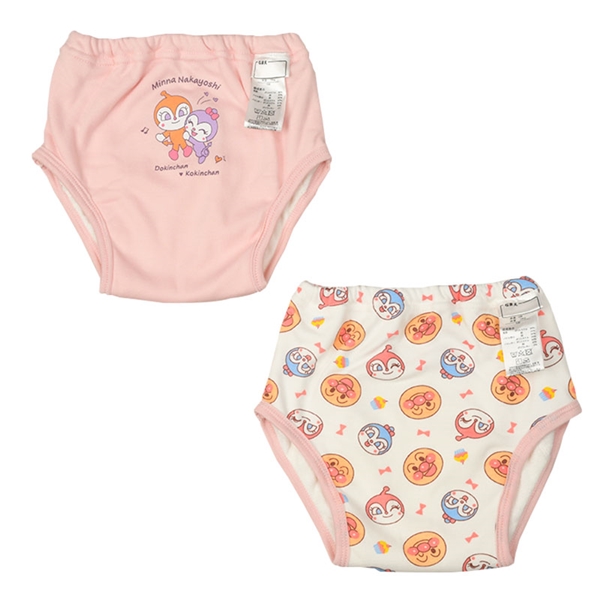 4層 トレーニングパンツ 2枚組 アンパンマン ピンク 90cm