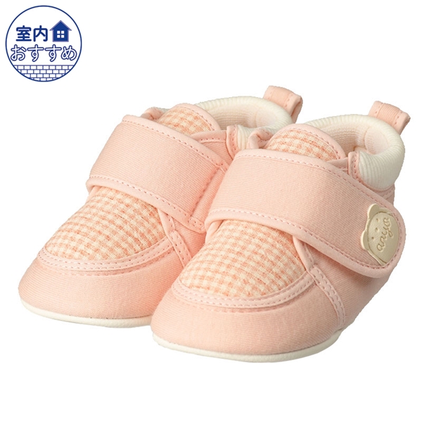 [11.0~12.5cm]ファーストシューズ　チェック　ピンク ピンク 11.0cm