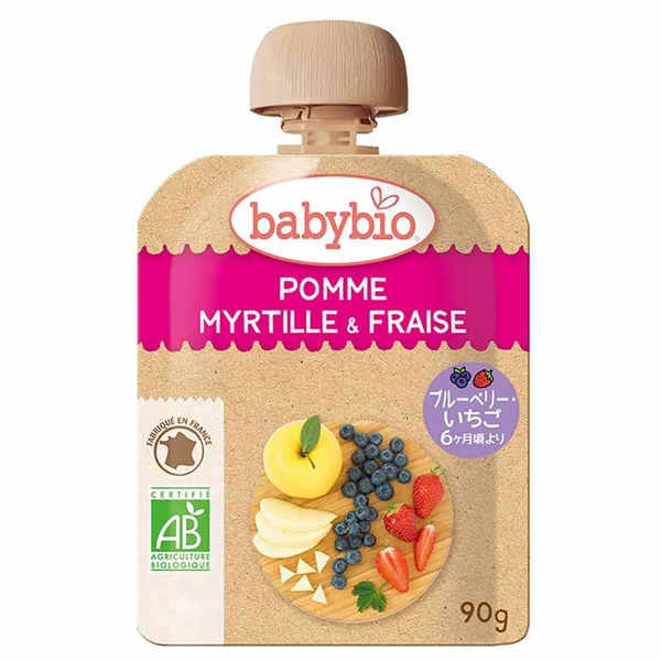 babybio ベビースムージー アップル・ブルーベリー・ストロベリー