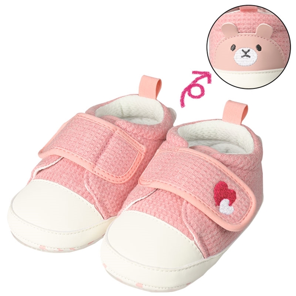 【再値下】【SALE】[11.0～12.5cm]ファーストシューズ　うしろアニマル　ウサギ／ピンク ピンク 11.0cm