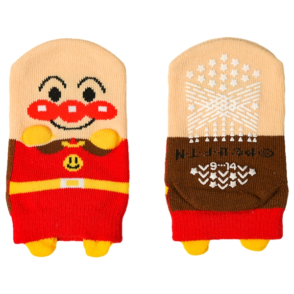 [ベビー]アンパンマンベビーソックス　パペット　レッド レッド 9~14cm