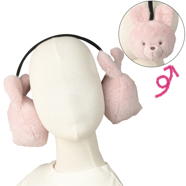 【SALE】イヤマフ　アニマル　ウサギ／ピンク ピンク
