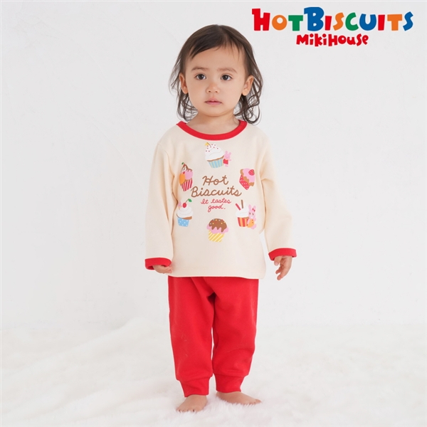 【再値下】【SALE】[ベビー]ルームウェア　レッド　[ミキハウス　ホットビスケッツ] レッド 80cm
