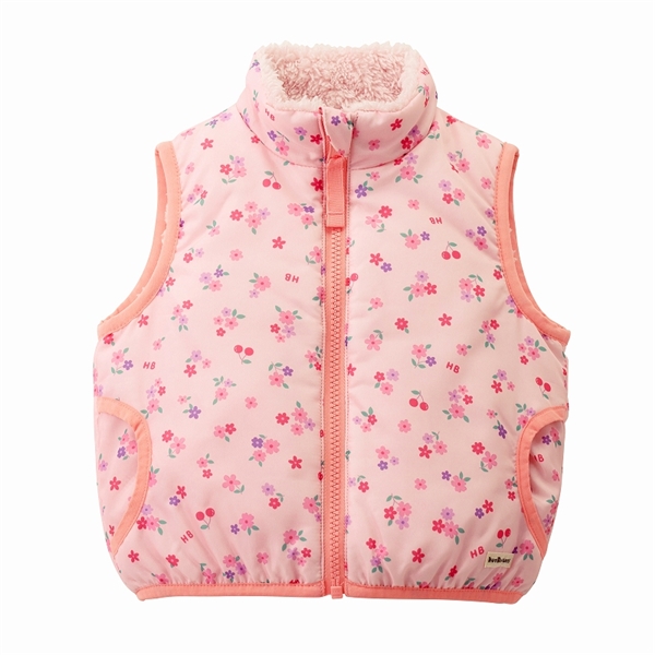 【SALE】[キッズ]ベスト　ピンク　[ミキハウス　ホットビスケッツ] ピンク 100cm