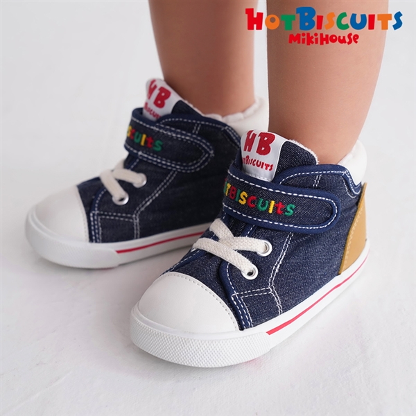 [14.0～16.0cm] セカンドベビーシューズ ネイビー　[ミキハウス　ホットビスケッツ] ネイビー 14.0cm