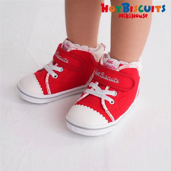 【SALE】[14.0～16.0cm] セカンドベビーシューズ レッド　[ミキハウス　ホットビスケッツ] レッド 14.5cm