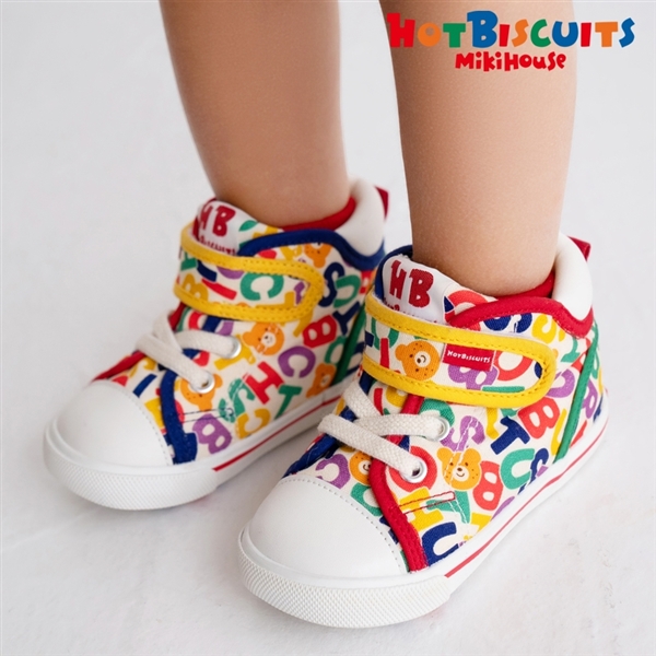 【SALE】[14.0～16.0cm] セカンドベビーシューズ マルチカラー　[ミキハウス　ホットビスケッツ] マルチカラー 14.5cm