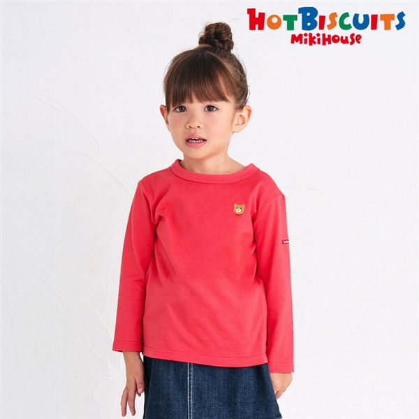 [キッズ]Ｔシャツ　コーラルピンク　[ミキハウス　ホットビスケッツ] コーラルピンク 100cm