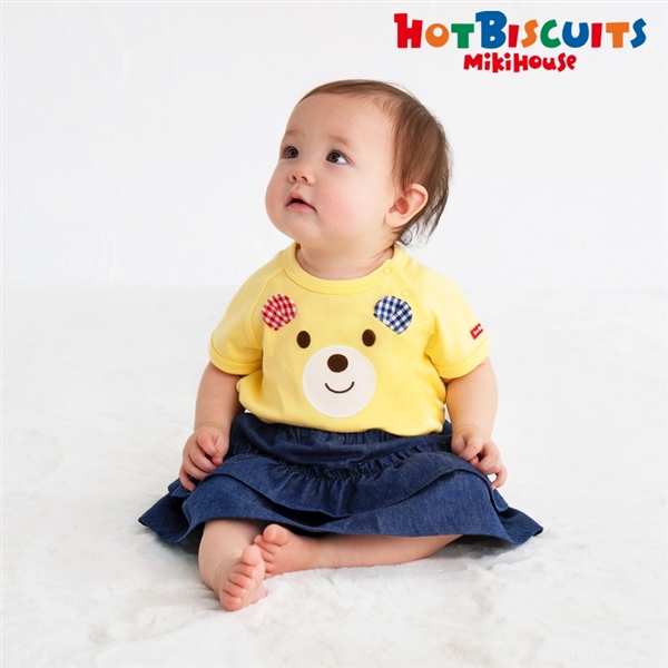 【SALE】[ベビー]ボディシャツ　イエロー　[ミキハウス　ホットビスケッツ] イエロー 70cm