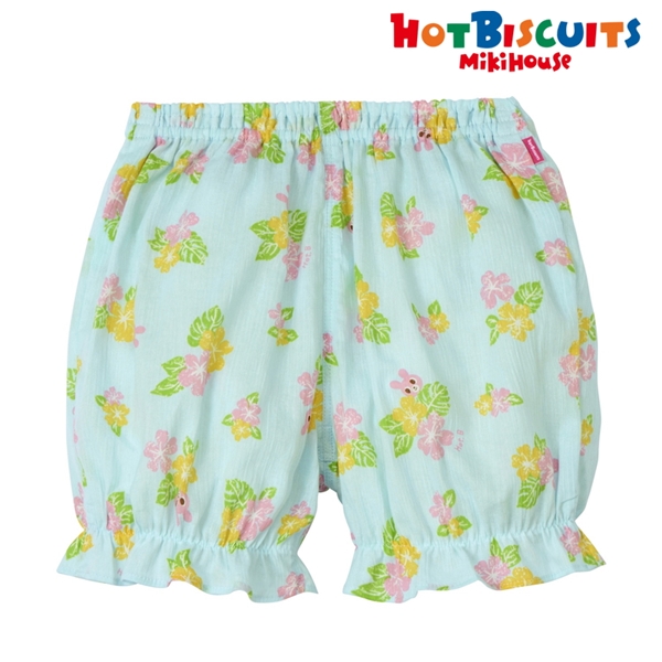 【SALE】[ベビー] リラックスパンツ サックス　[ミキハウス　ホットビスケッツ] サックス 110~120cm