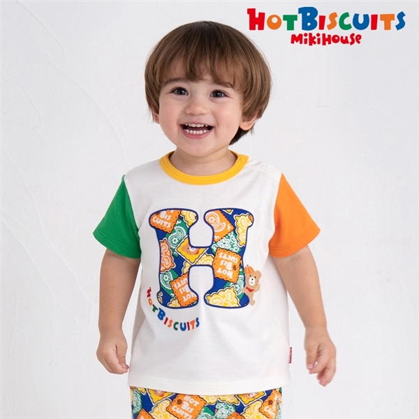 【SALE】[ベビー]Ｔシャツ　マルチカラー　[ミキハウス　ホットビスケッツ] マルチカラー 80cm