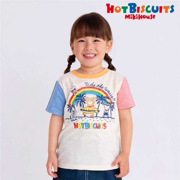 【SALE】[キッズ]Ｔシャツ　マルチカラー　[ミキハウス　ホットビスケッツ] 110cm