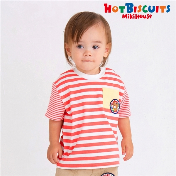 【SALE】[ベビー]  Ｔシャツ コーラルピンク　[ミキハウス　ホットビスケッツ] コーラルピンク 80cm
