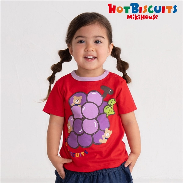 【SALE】[キッズ]Ｔシャツ　レッド　[ミキハウス　ホットビスケッツ] レッド 100cm