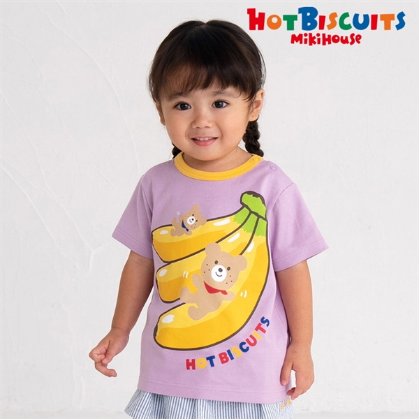 【SALE】[キッズ]Ｔシャツ　パープル　[ミキハウス　ホットビスケッツ] パープル 100cm