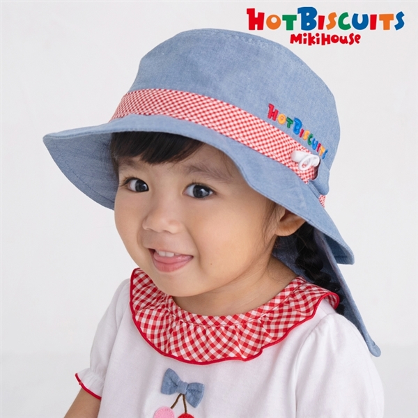 【SALE】[48~54cm]クロッシェ(帽子)　ブルー　[ミキハウス　ホットビスケッツ] ブルー 44~48cm