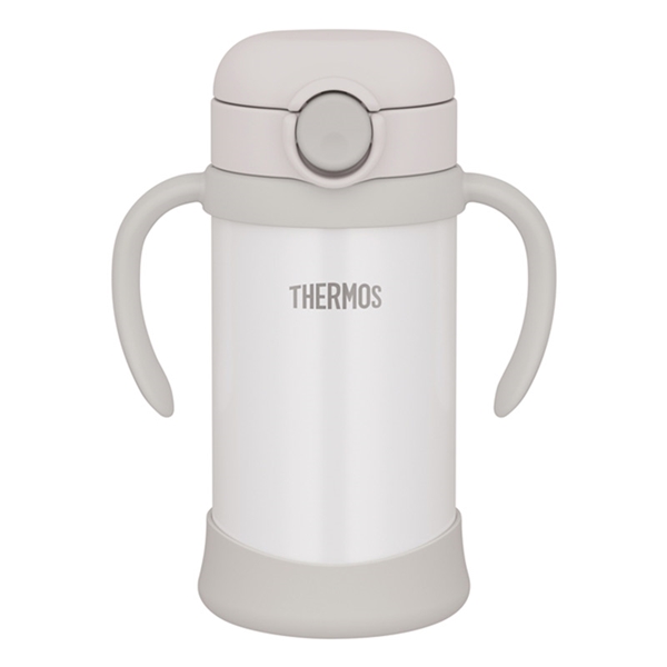 ◆[350ml]まほうびんの ベビー ストローマグ FJT-350 グレー 350ml