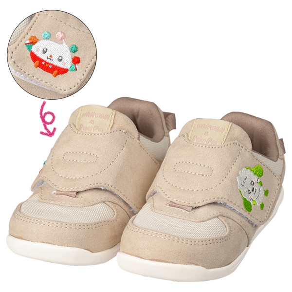 【SALE】[13.0~14.5cm]いないいないばあっ！瞬足足育ベビーＪＢ－１４３ ベージュ ベージュ 13.0cm
