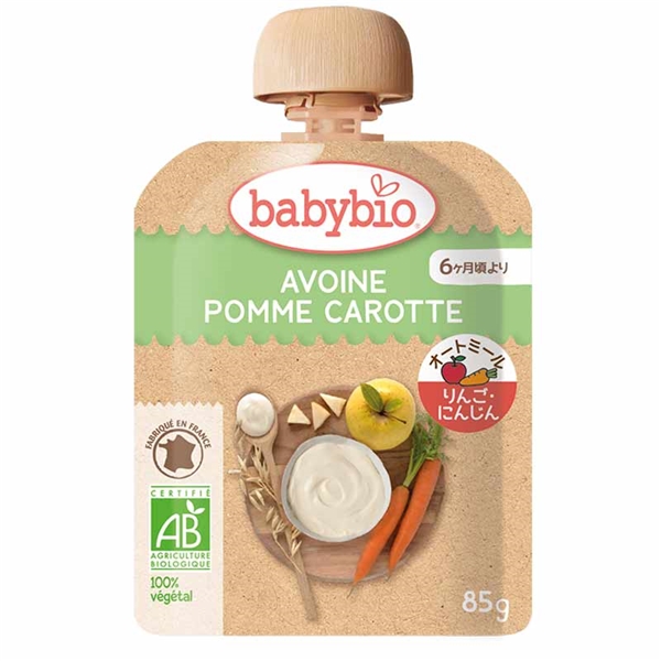babybio オーガニック ベビーオートミール アップル・キャロット