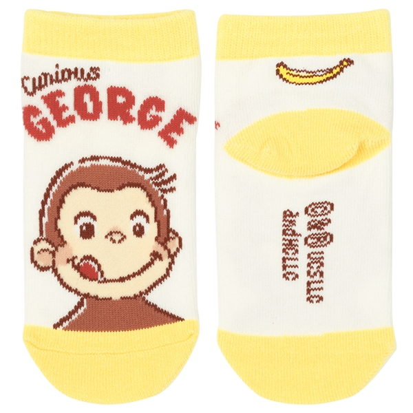 [キッズ]キッズソックス　おさるのジョージ　イエロー イエロー 13~18cm
