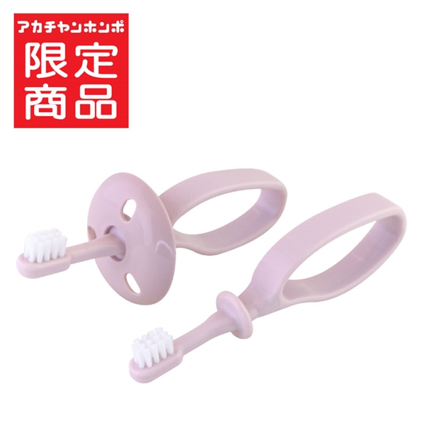 リング状グリップで持ちやすい 乳歯ブラシ ピンク ピンク 6ヵ月~