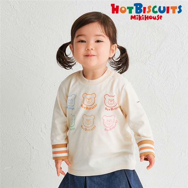 【SALE】[ベビー]Ｔシャツ　アイボリー　[ミキハウス　ホットビスケッツ] アイボリー 80cm