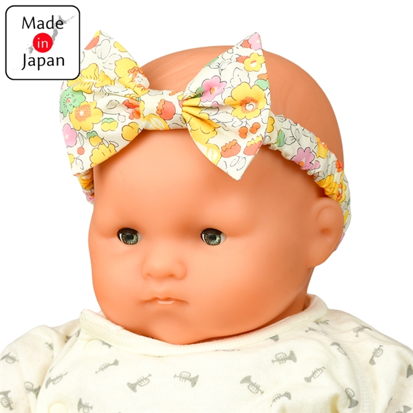 【SALE】ヘアーバンド　リバティー花柄 イエロー イエロー