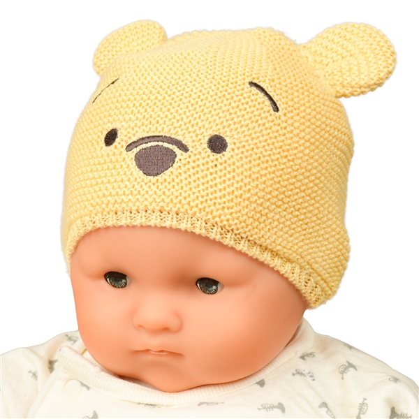 【SALE】[40~46cm]ニット帽　くまのプーさん イエロー イエロー 40~42cm