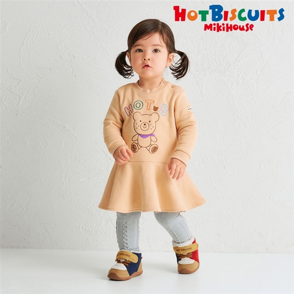 【再値下】【SALE】[ベビー] ワンピース ベージュ　[ミキハウス　ホットビスケッツ] ベージュ 80cm