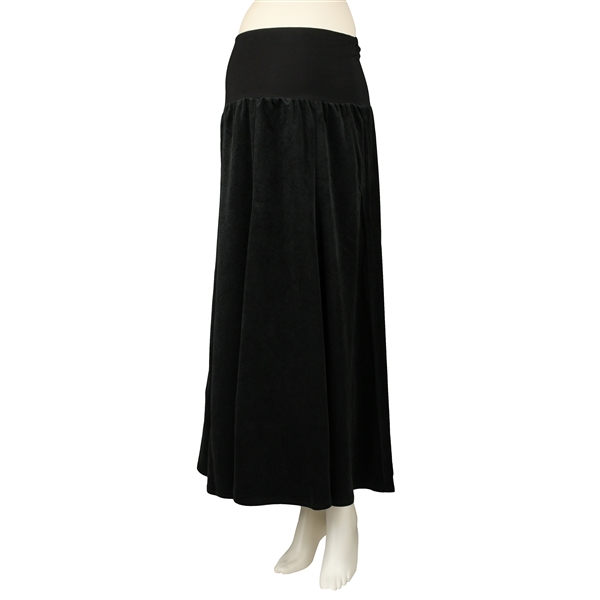 【再値下】【SALE】カットベロアフレアスカート　ブラック ブラック M