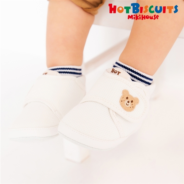 [10.5～12.5cm] プレシューズ ホワイト　[ミキハウス　ホットビスケッツ] ホワイト 10.5cm