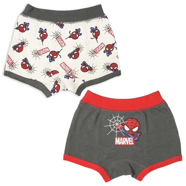 [キッズ]ボクサーブリーフ２枚組　スパイダーマン　レッド レッド 120cm