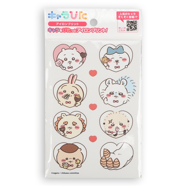 ちいかわ　キャラぴた　アイロンプリントシート①はがき３