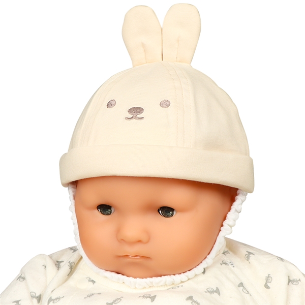 【SALE】[40～42・42～44・44～46cm]ロール帽　アニマル　アイボリー アイボリー 44~46cm