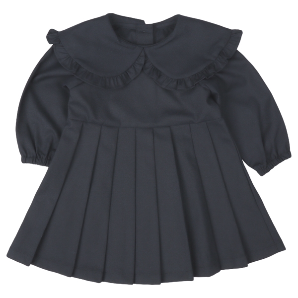 【SALE】[ベビー]ワンピース　大襟　ネイビー ネイビー 90cm