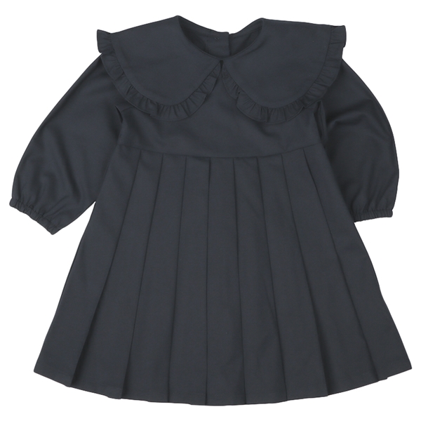 【SALE】[キッズ]ワンピース　大襟　ネイビー ネイビー 100cm