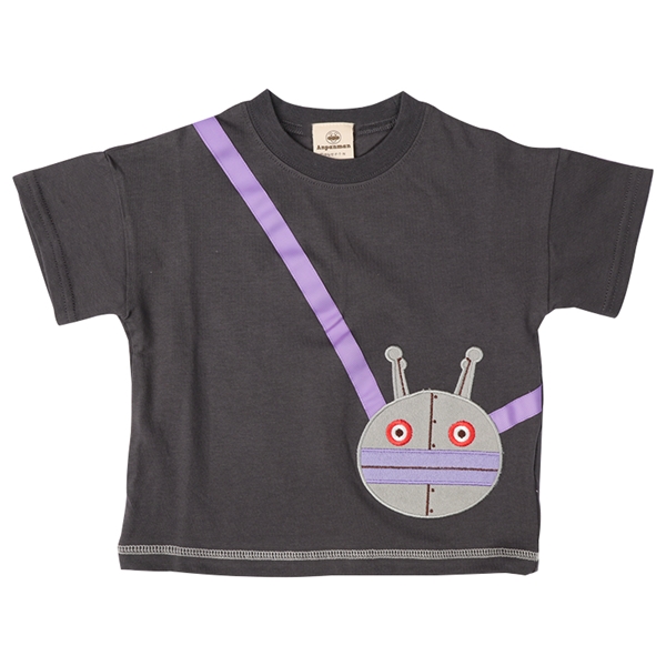 【再値下】【SALE】[ベビー]半袖Ｔシャツ　アンパンマン　ポシェット風　グレー グレー 80cm