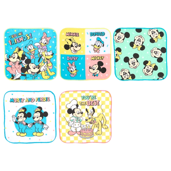 【再値下】【SALE】プチタオル5P25 グレイス ミッキー&フレンズ 16x16cm