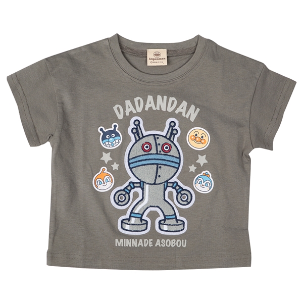 【再値下】【SALE】[ベビー]半袖Ｔシャツ　アンパンマン　サガラ刺繍　グレー グレー 80cm