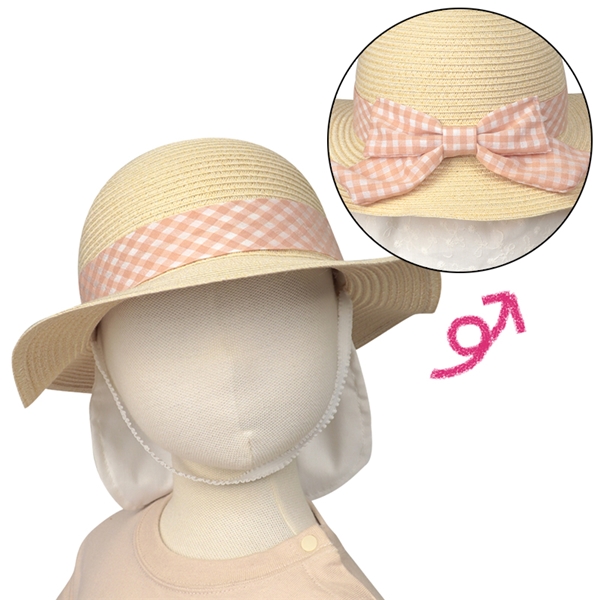 【SALE】[48～54cm]丸天ハット　洗えるたためる　日よけ付き　ベージュ ベージュ 48cm