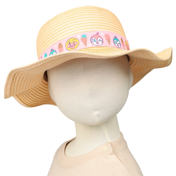 【SALE】[48・50cm]ペーパーハット　アンパンマン　女の子　ピンク ピンク 48cm
