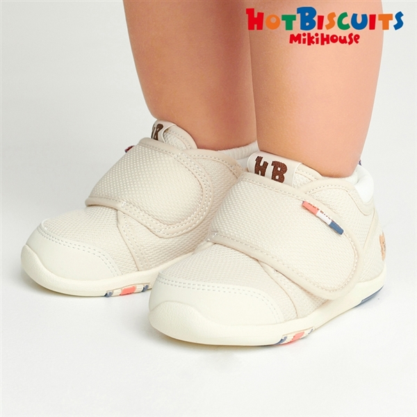 【SALE】[14.0～15.0cm] セカンドベビーシューズ ベージュ　[ミキハウス　ホットビスケッツ] ベージュ 14.5cm