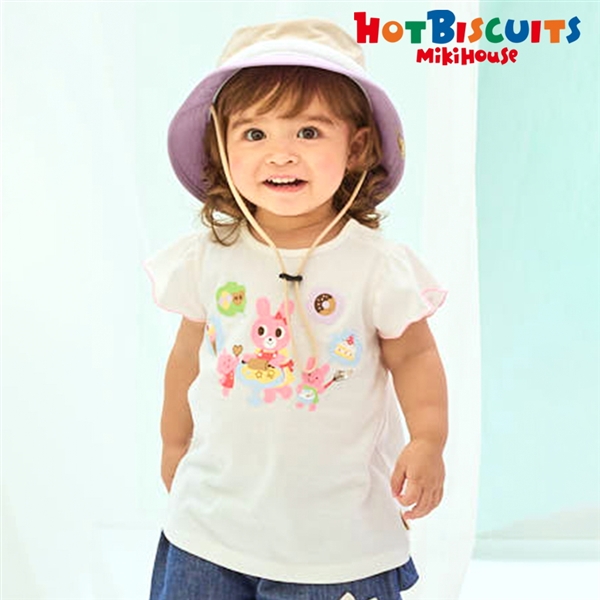 [ベビー] Ｔシャツ ホワイト　[ミキハウス　ホットビスケッツ] ホワイト 80cm