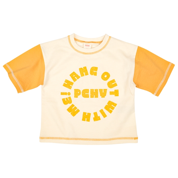 【SALE】[キッズ]袖配色半袖ＴシャツＰＣＨＹ　イエロー イエロー 110cm