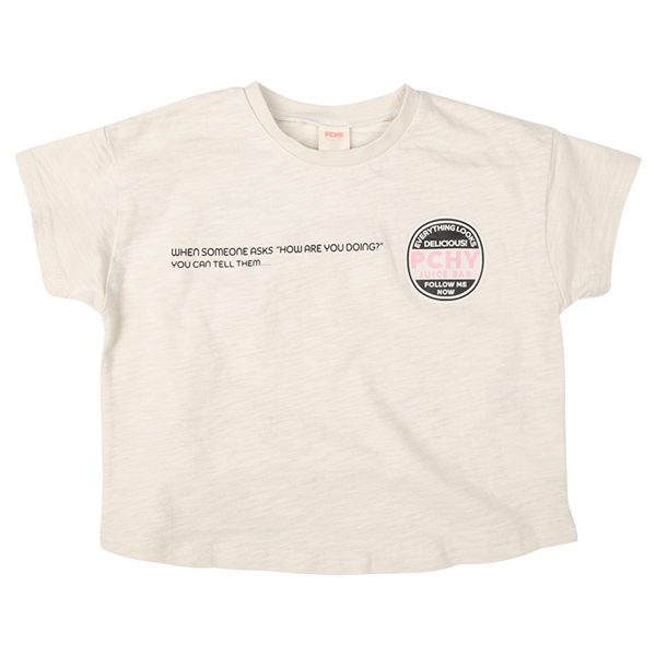 【SALE】[キッズ]バックプリント半袖ＴシャツＰＣＨＹ　アイボリー アイボリー 100cm