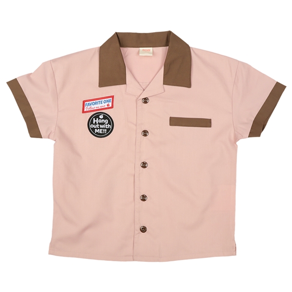 【SALE】[キッズ]ボーリングシャツＰＣＨＹ　ピンク ピンク 100cm