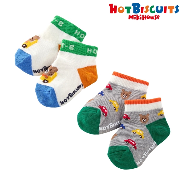 [キッズ] ローカットソックスパック マルチカラー　[ミキハウス　ホットビスケッツ] 15~17cm