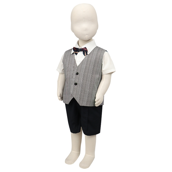 【SALE】[ベビー]半袖シャツ＆ベスト＆ハーフパンツ３点セット　ネイビー ネイビー 70cm